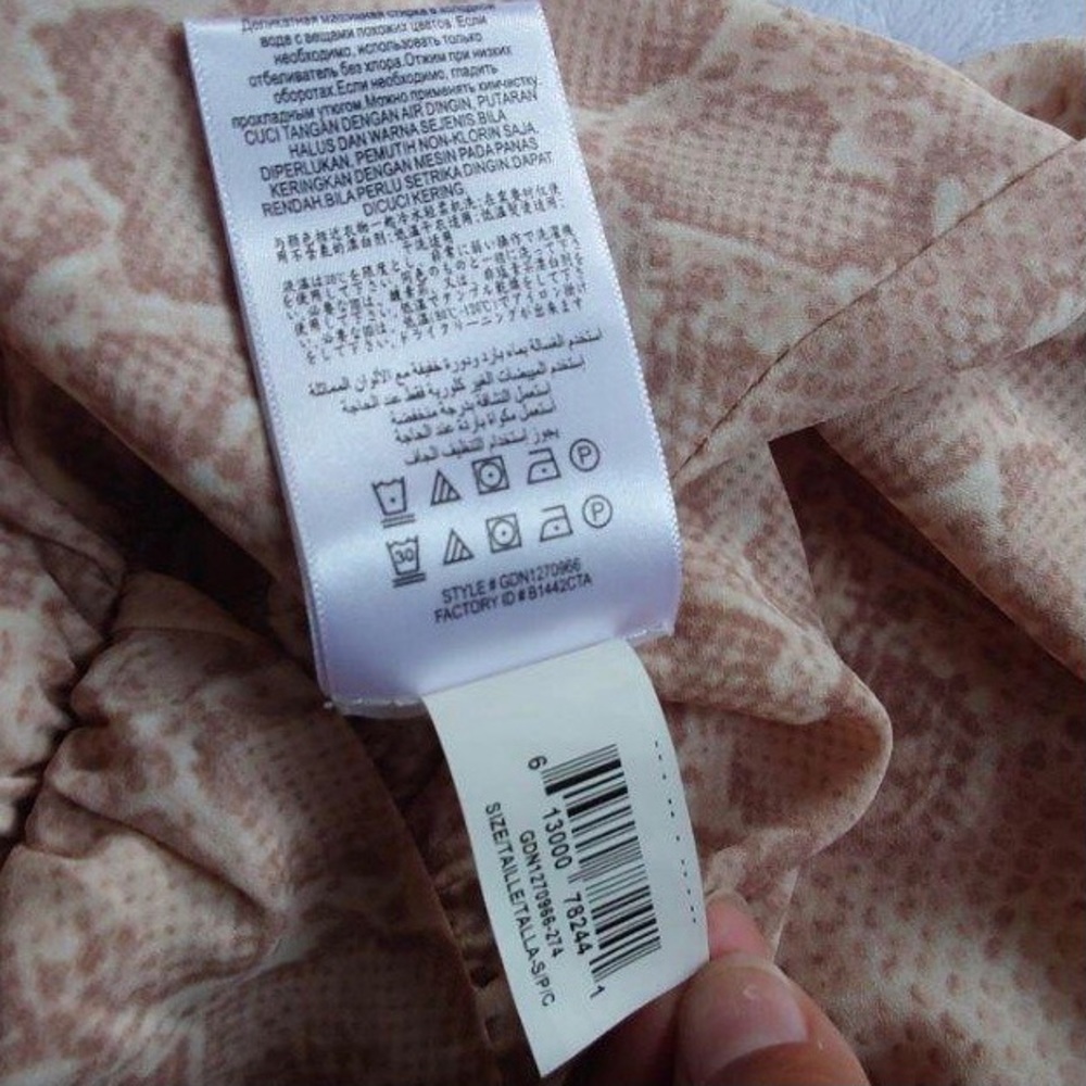 Bcbg Maxazria Faux Wrap Bare Pink Python Bodysuit - image 4